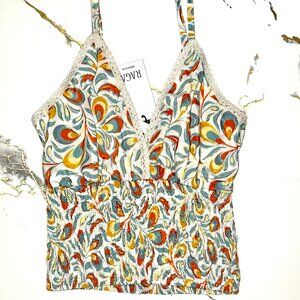 RAGA Paisley Smocked Top, Size S